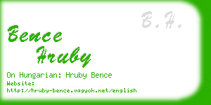 bence hruby business card
